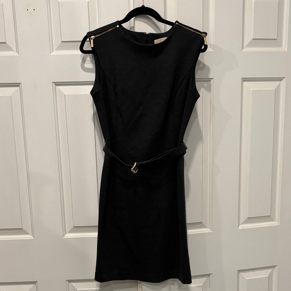 Michael Kors Black Mini Dress with Belt